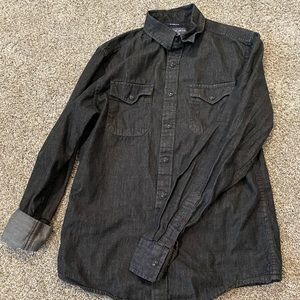 Rustic black button up